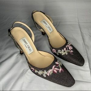 Jimmy Choo High Heels - Grey and Floral